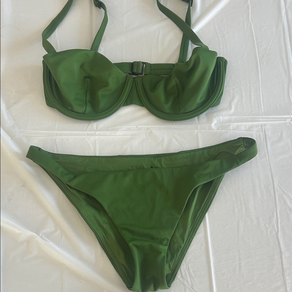 CUUP Olive Green Underwire Bikini Set